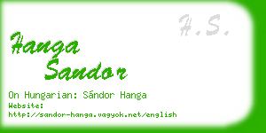 hanga sandor business card